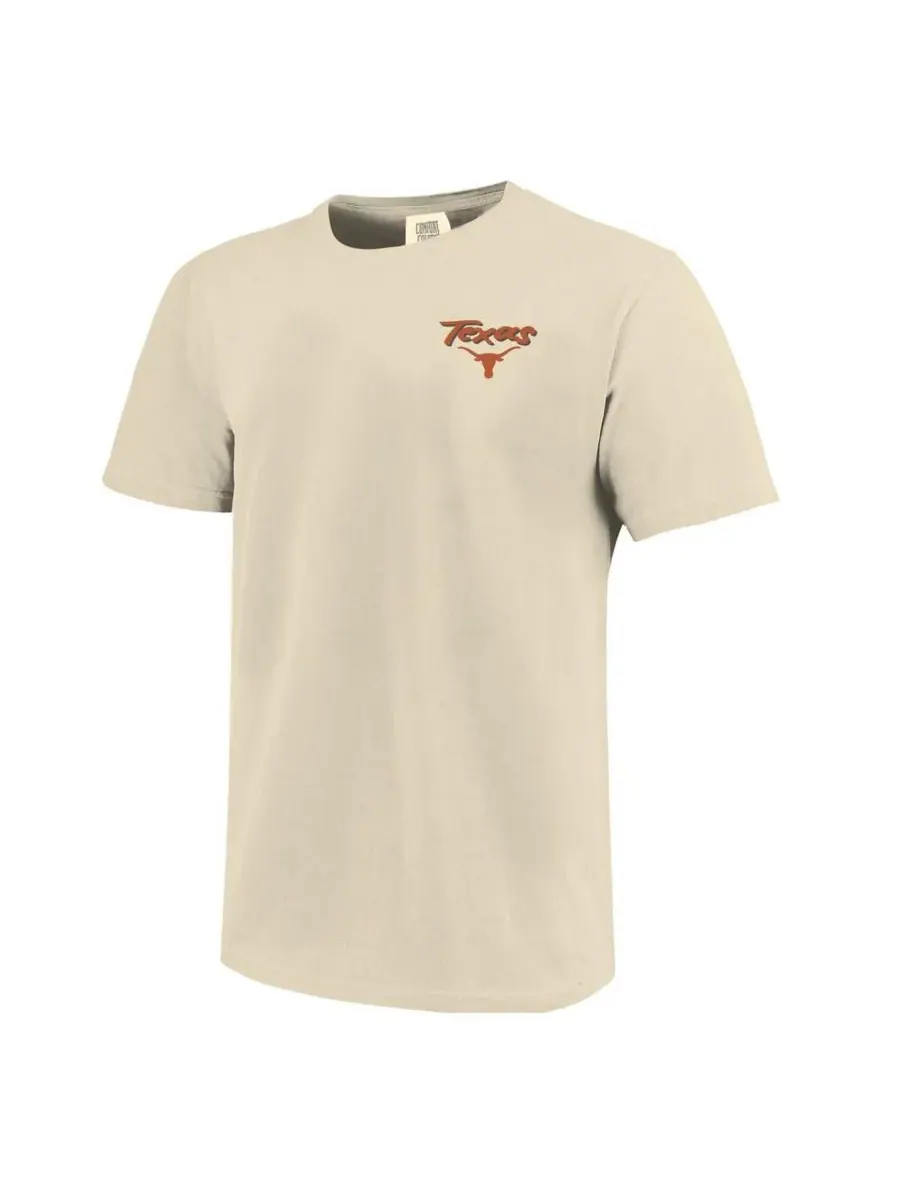Мужская футболка Image One Natural Texas Longhorns Comfort Colors Hand-Drawn Campus Stack — изображение 3 из 3, прозрачный
