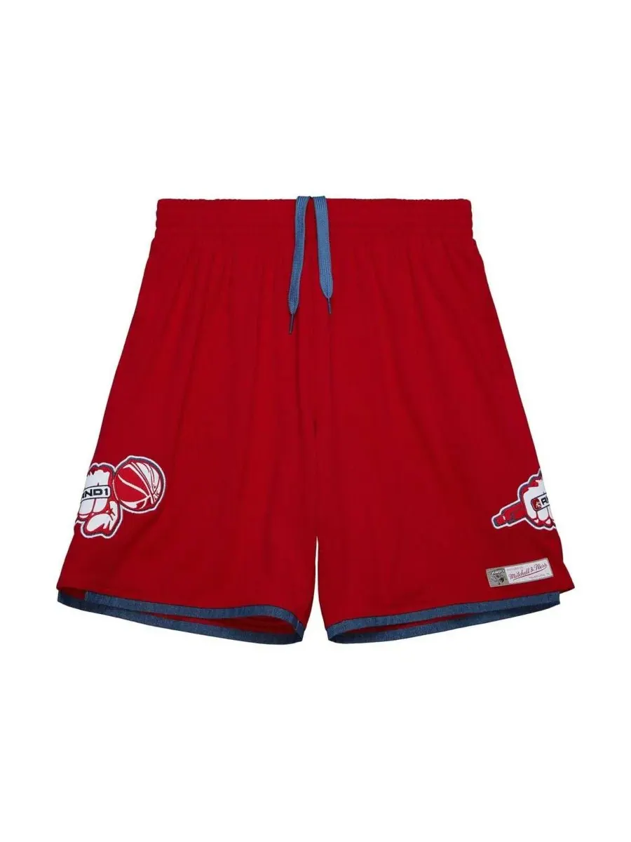 Mitchell & Ness Мужские красные сетчатые шорты AND1 Mixtape — изображение 3 из 4, красный