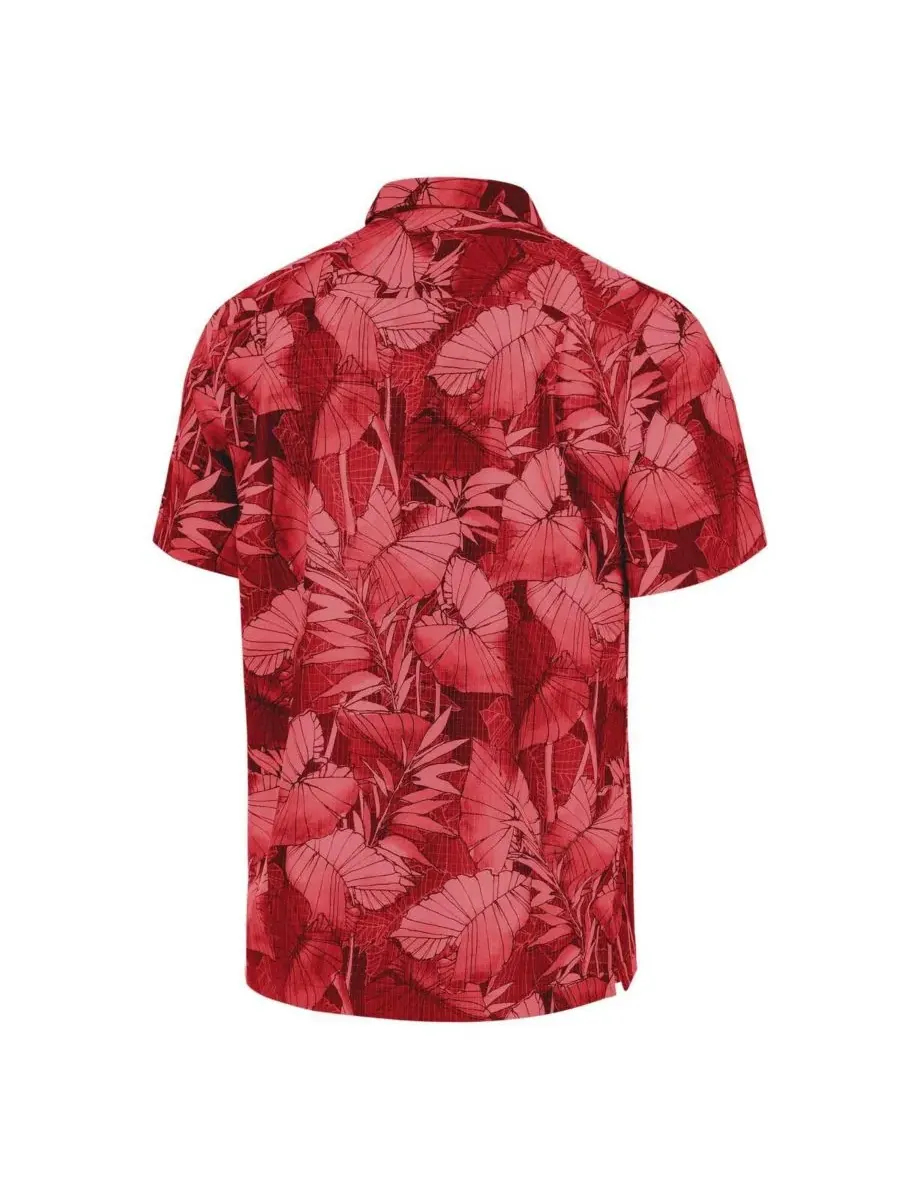 Tommy Bahama Мужская рубашка на пуговицах Crimson Alabama Crimson Tide Coast Nuevo Fronds — изображение 3 из 3, красный