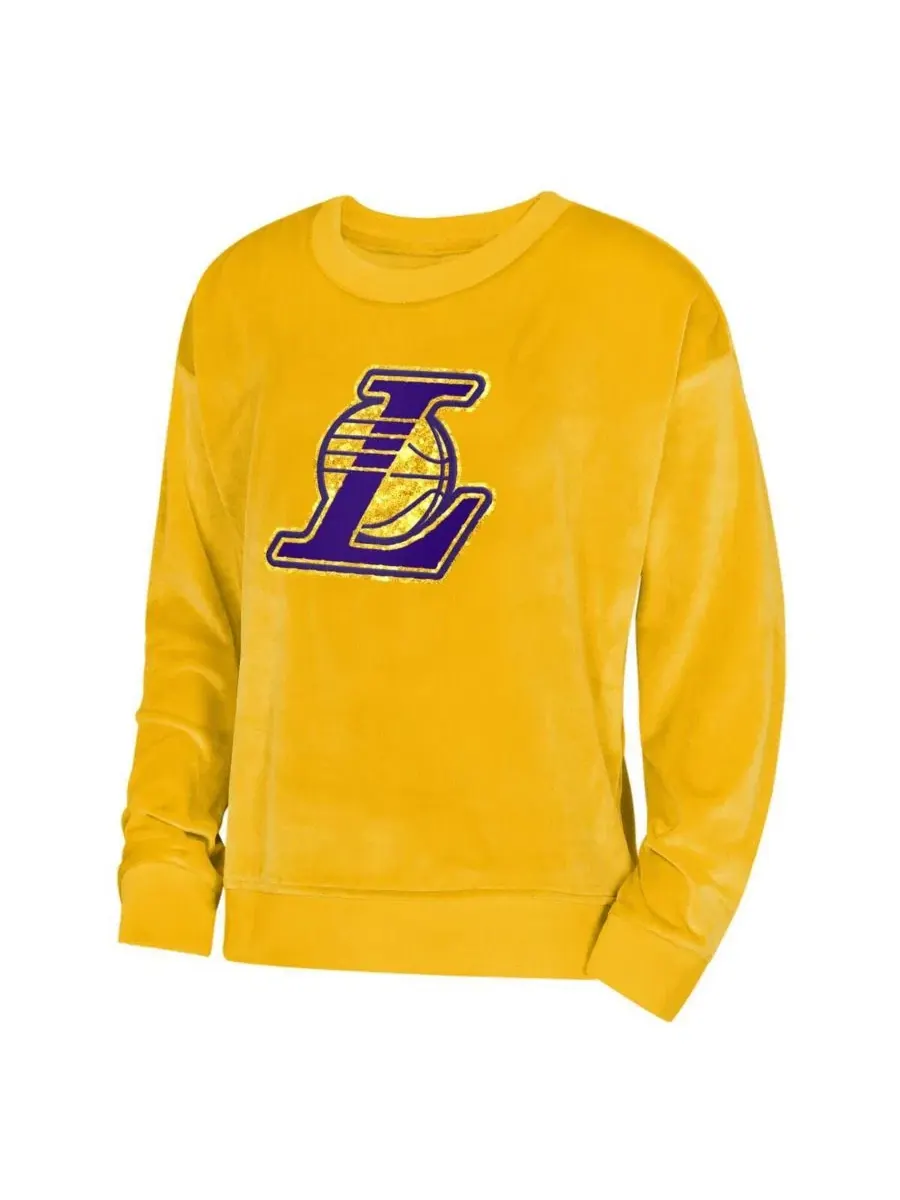 Толстовка Big Boys and Girls Gold Los Angeles Lakers Step Back Outerstuff — изображение 2 из 3, золото