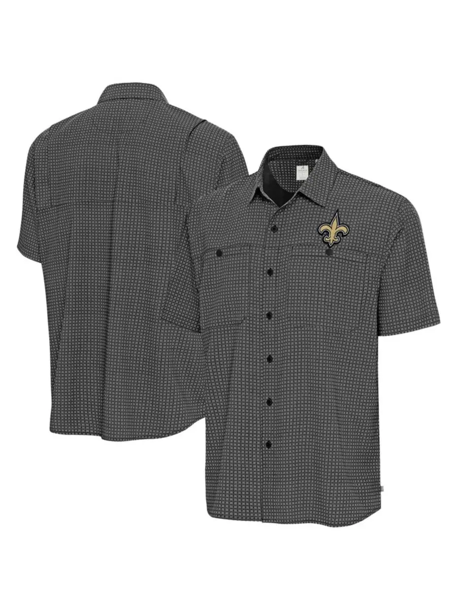 Рубашка с принтом Mosaic Button-Up Antigua — изображение 1 из 3, черный