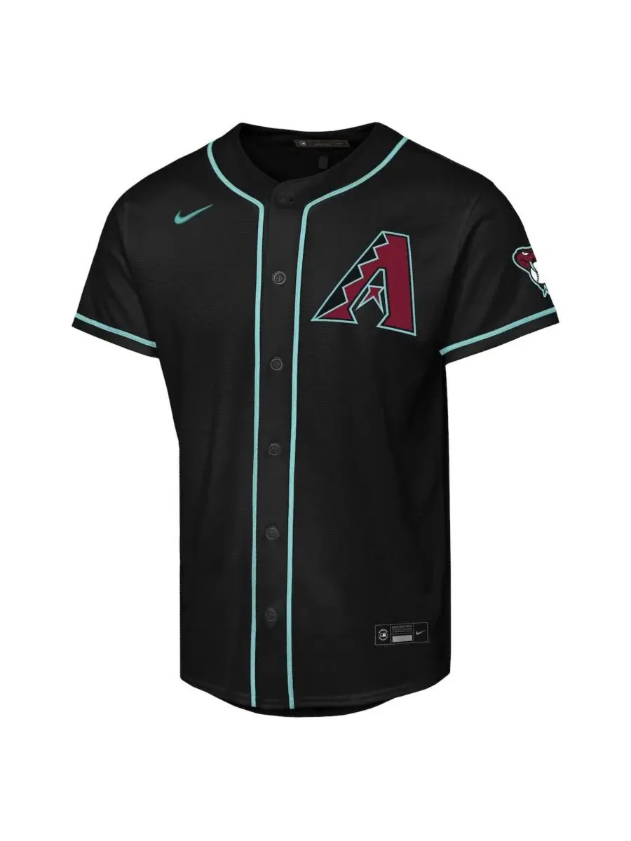 Детская футболка Corbin Carroll Alternate Stadium Jersey Nike — изображение 2 из 3, черный