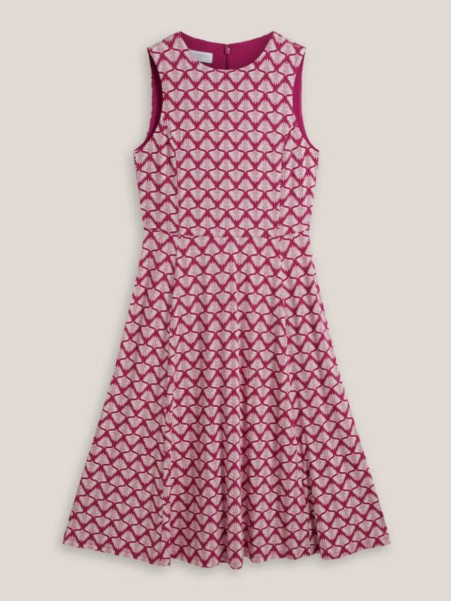 Платье-миди без рукавов Lisa Jersey Hobbs London, Pinkivory — изображение 6 из 6