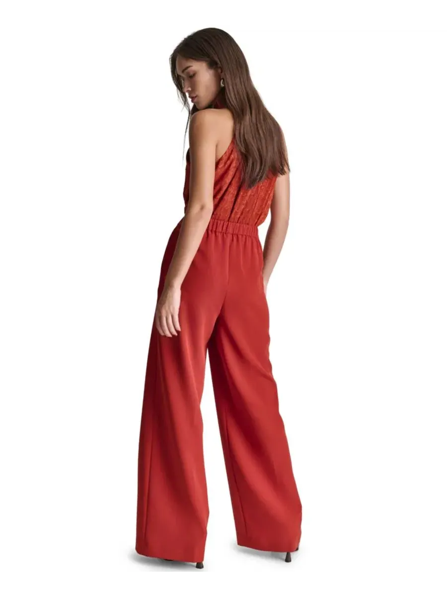 Брюки женские широкие с высокой посадкой BCBG, Mesa Rust — изображение 5 из 8