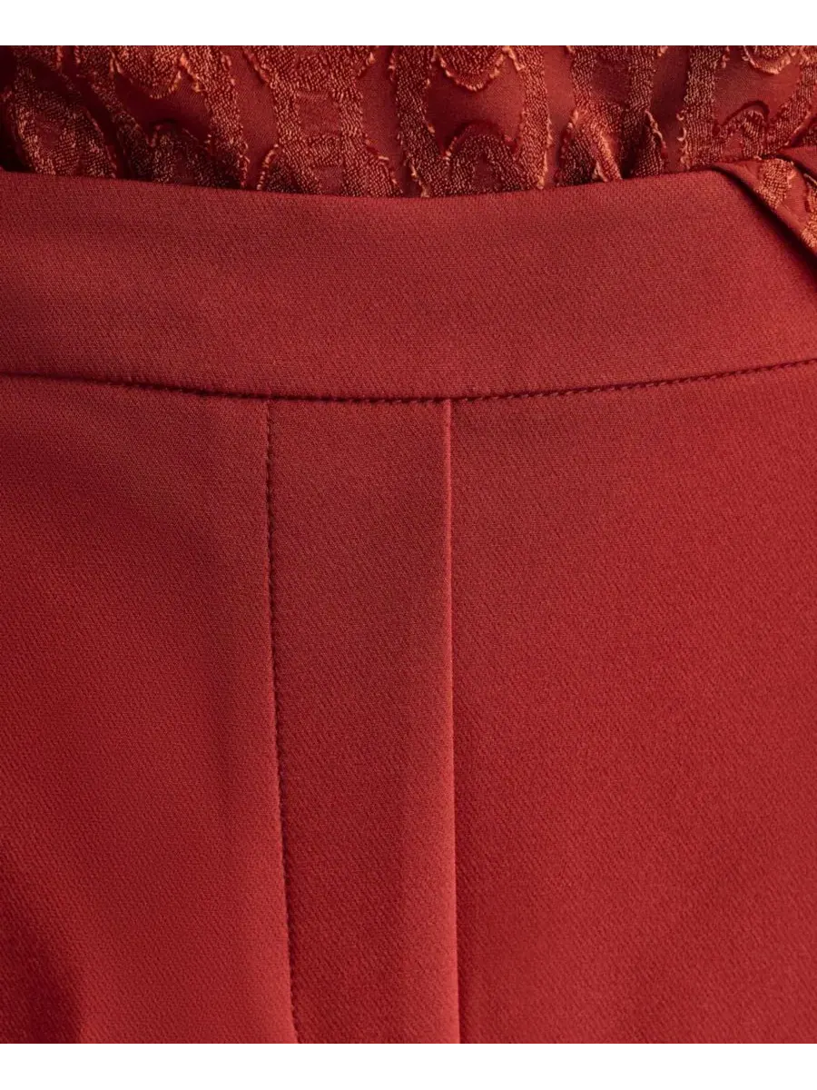 Брюки женские широкие с высокой посадкой BCBG, Mesa Rust — изображение 8 из 8