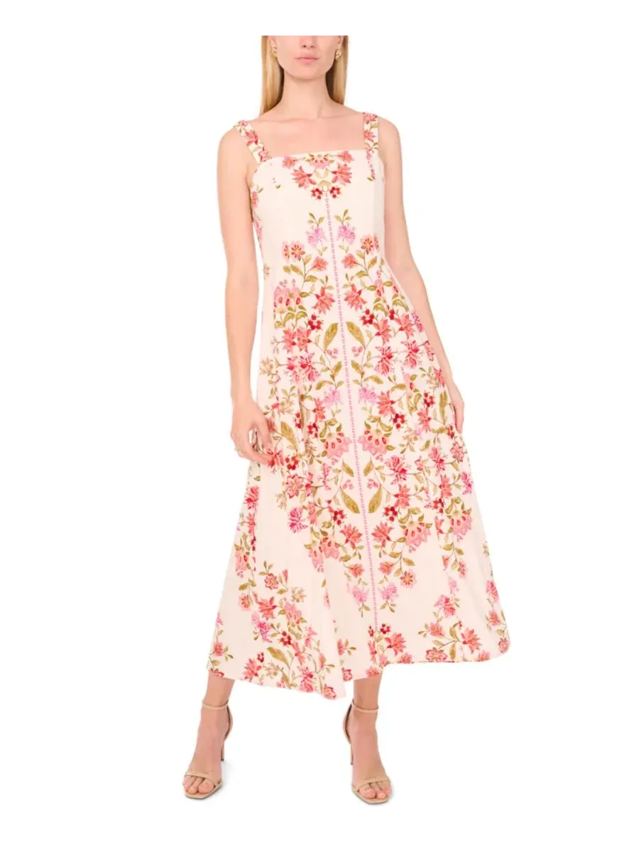 Платье макси с квадратным вырезом, модель Square Neck Panel Maxi Dress CeCe, Corsage