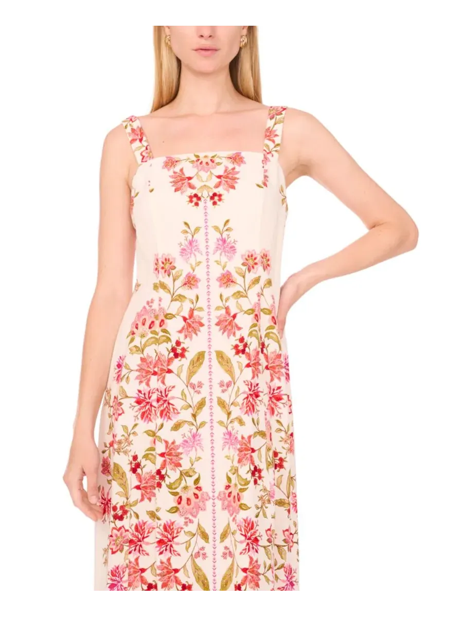 Платье макси с квадратным вырезом, модель Square Neck Panel Maxi Dress CeCe, Corsage — изображение 2 из 5