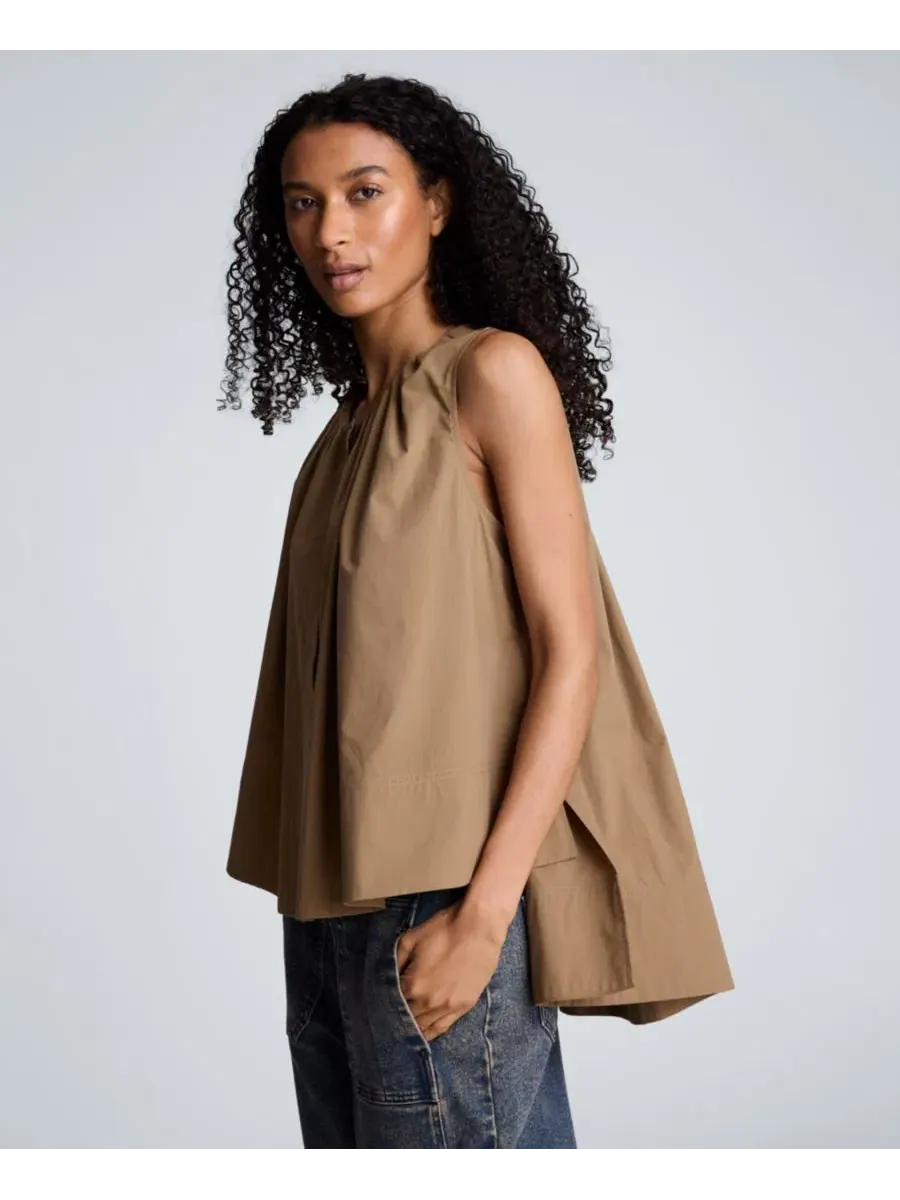 Топ без рукавов с запахом Kenneth Cole, Dark Peanut — изображение 3 из 12