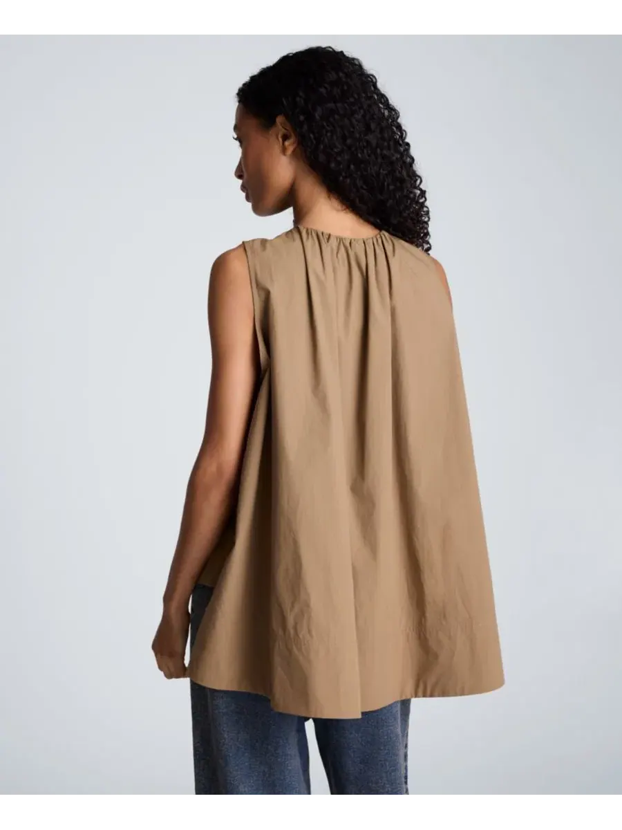 Топ без рукавов с запахом Kenneth Cole, Dark Peanut — изображение 5 из 12