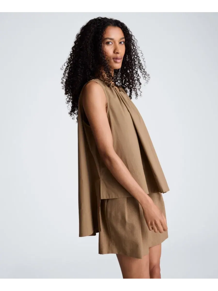 Топ без рукавов с запахом Kenneth Cole, Dark Peanut — изображение 8 из 12
