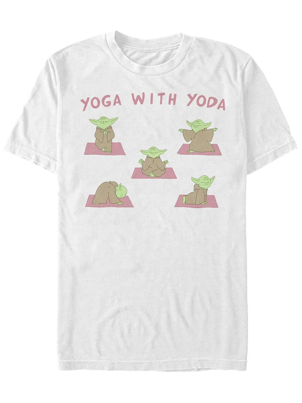 Мужская футболка с круглым вырезом yoga with yoda с короткими рукавами Fifth Sun — изображение 1 из 1, белый