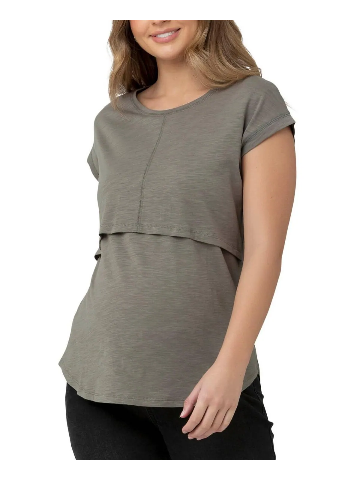 Футболка для беременных Richie для кормящих мам Ripe Maternity — изображение 1 из 3, мох