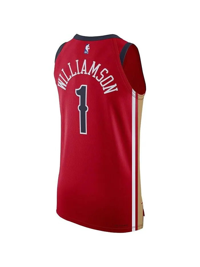 Мужской фирменный красный аутентичный трикотаж Zion Williamson New Orleans Pelicans — Association — изображение 2 из 3