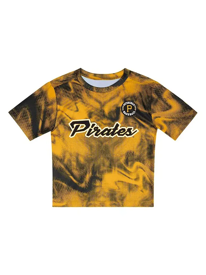 Детский комплект футболки и шорт Pittsburgh Pirates Pinch Hitter Infielder в золотисто-черном цвете — изображение 5 из 5