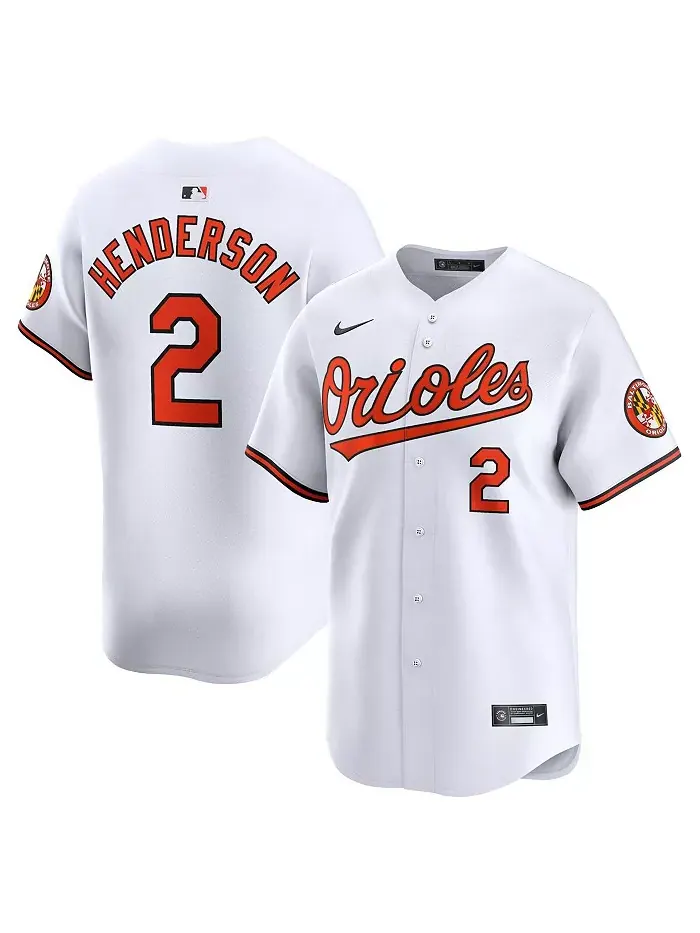 Мужская белая лимитированная игровая футболка Baltimore Orioles Ганнара Хендерсона Nike — изображение 1 из 3