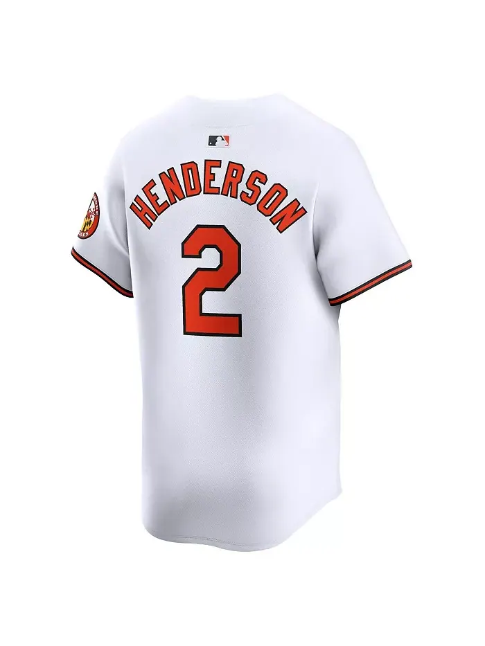 Мужская белая лимитированная игровая футболка Baltimore Orioles Ганнара Хендерсона Nike — изображение 2 из 3