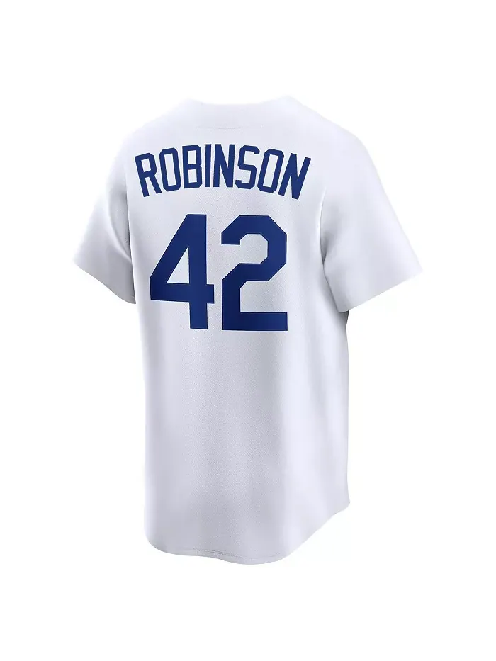 Мужская бейсбольная джерси Jackie Robinson белого цвета Brooklyn Dodgers в ретро-стиле из коллекции — изображение 3 из 3