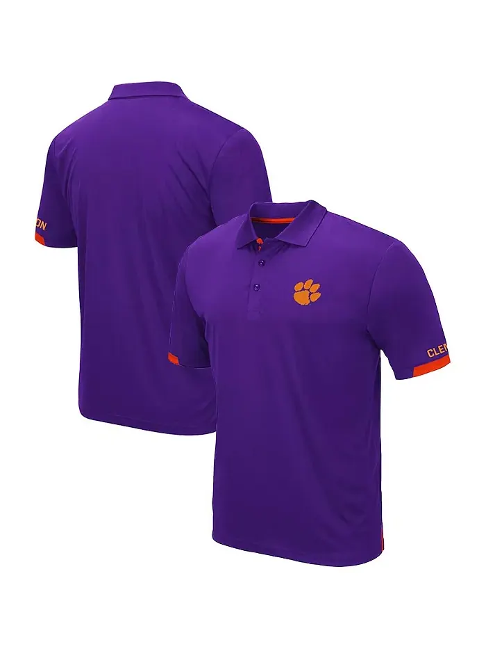 Мужская фиолетовая поло Big and Tall Santry Clemson Tigers Colosseum