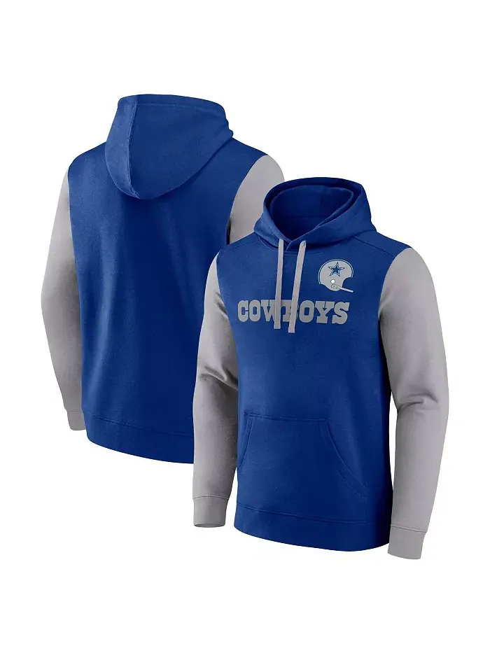 Мужская флисовая толстовка с капюшоном Royal Dallas Cowboys Fanatics — изображение 1 из 3