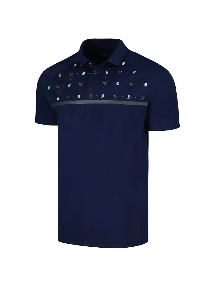 Мужская поло с регланными рукавами Detroit Tigers Sector Batter Up в темно-синем цвете LevelWear — изображение 2 из 3