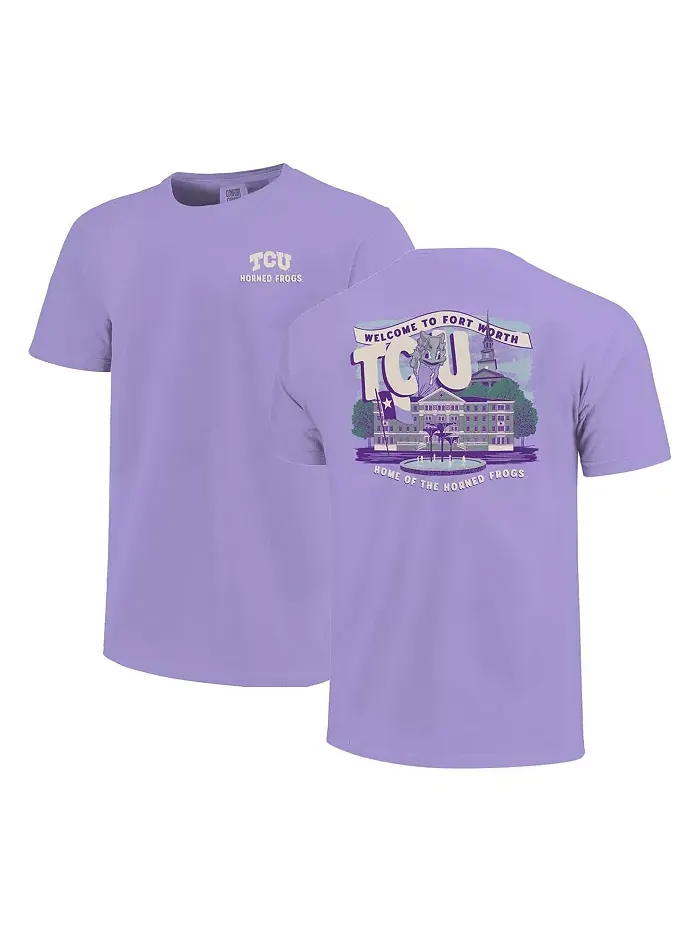 Футболка с изображением местных кампусов «Big Boys and Girls Purple TCU Horned Frogs» Image One