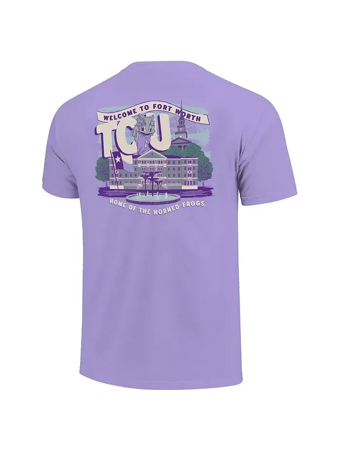 Футболка с изображением местных кампусов «Big Boys and Girls Purple TCU Horned Frogs» Image One — изображение 2 из 3