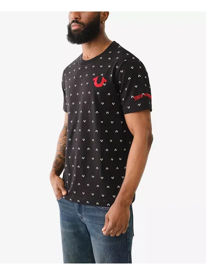 Футболка мужская True Religion с логотипом подковы — изображение 2 из 3
