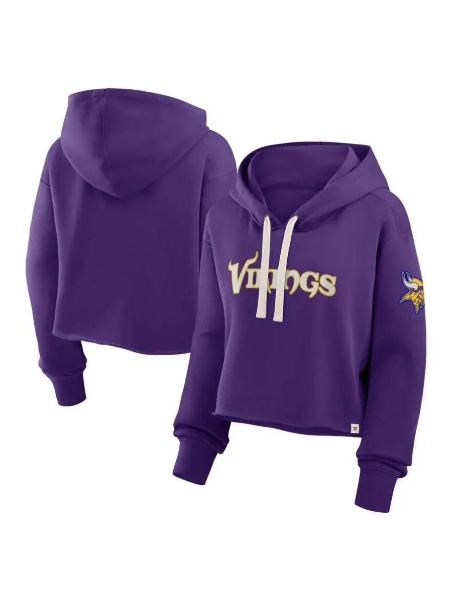Fanatics Женская фиолетовая укороченная толстовка Minnesota Vikings Oversized Hometown Heritage — изображение 1 из 3