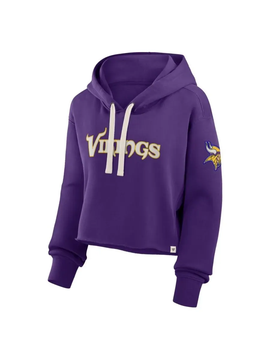 Fanatics Женская фиолетовая укороченная толстовка Minnesota Vikings Oversized Hometown Heritage — изображение 2 из 3