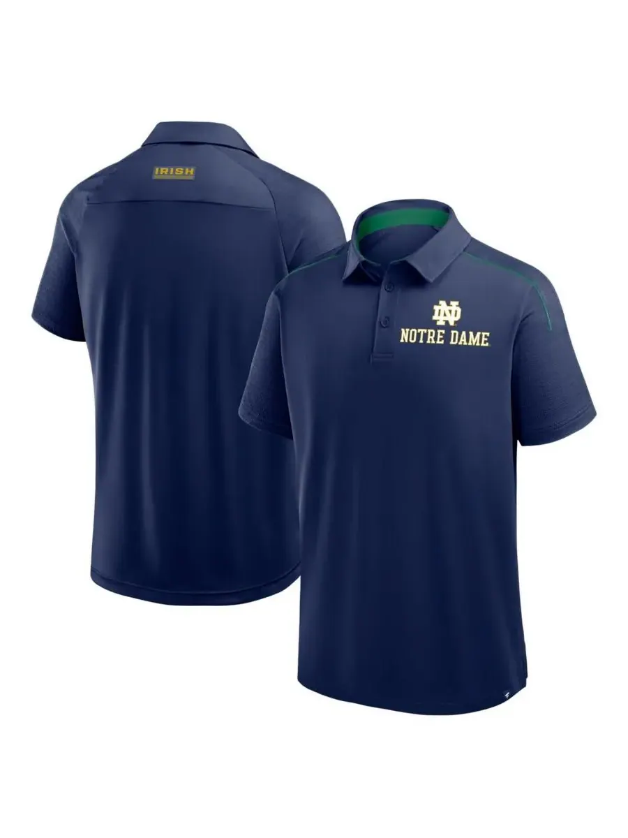 Fanatics Мужская темно-синяя футболка-поло Notre Dame Fighting Irish Take the Lead Defender с — изображение 1 из 2