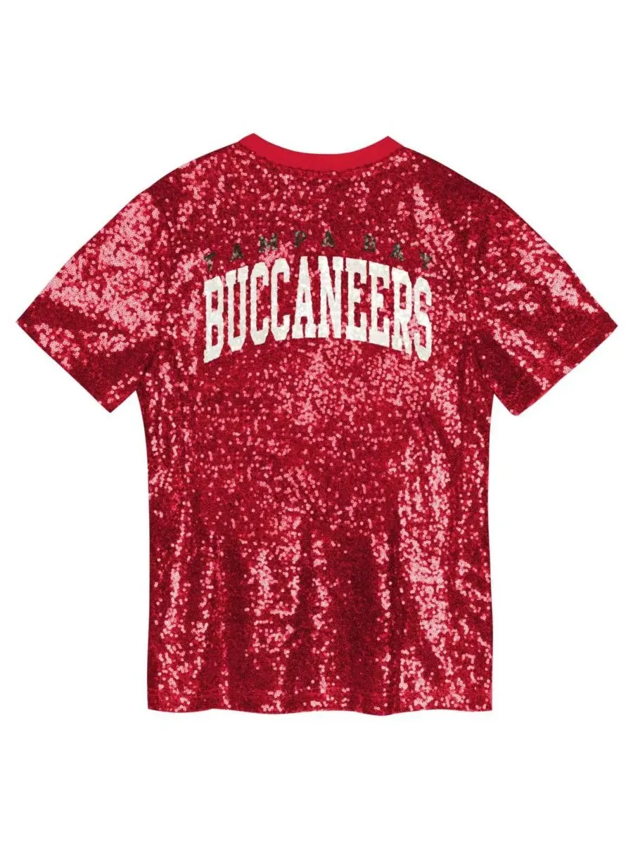 Outerstuff Топ с V-образным вырезом и пайетками с логотипом команды Tampa Bay Buccaneers для девочек — изображение 3 из 3