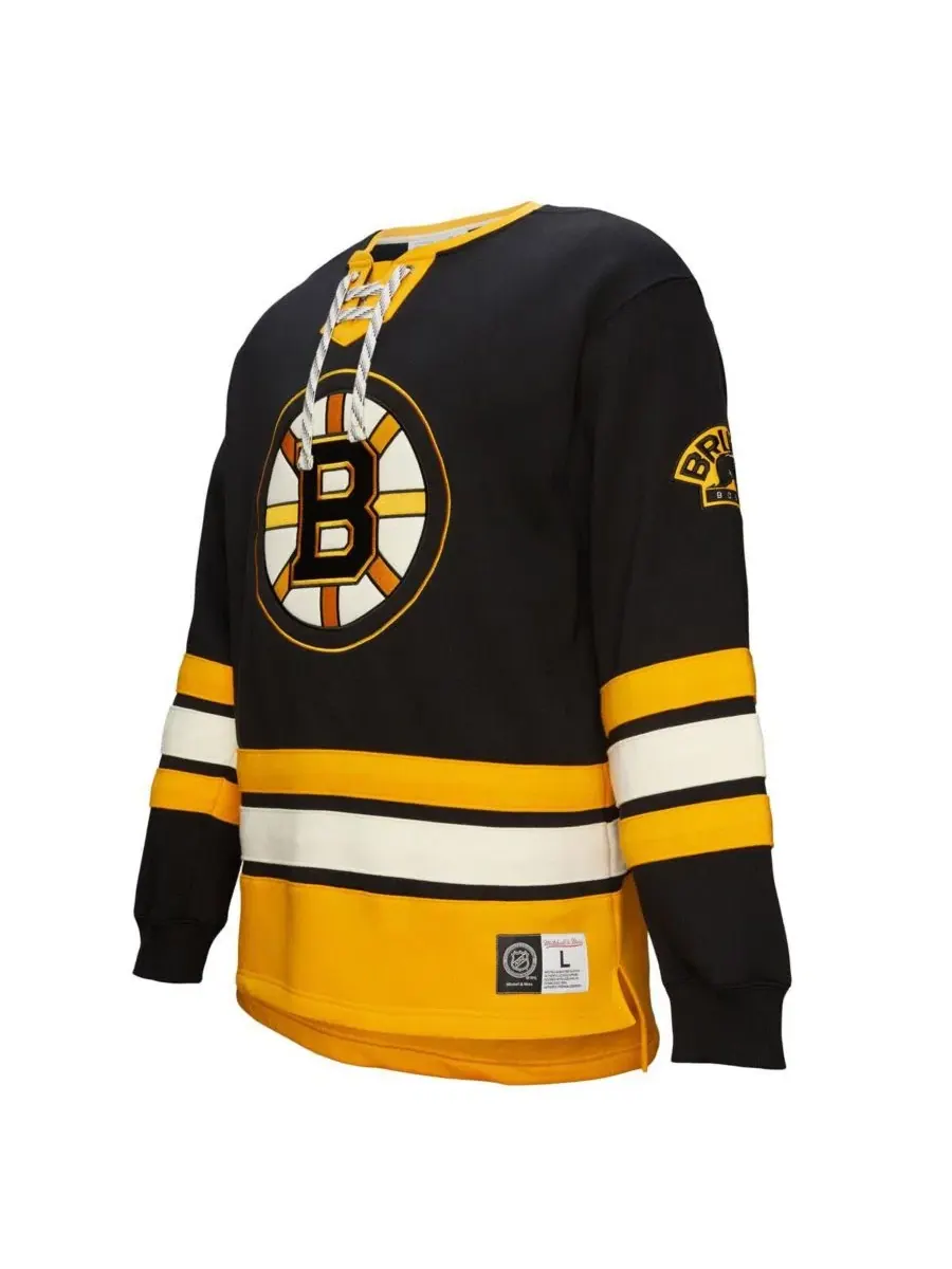 Свитшот Heritage Lace-Up Pullover с винтажным принтом Mitchell & Ness — изображение 2 из 3, черный