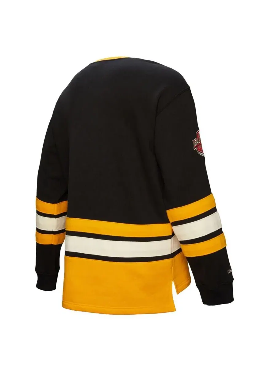 Свитшот Heritage Lace-Up Pullover с винтажным принтом Mitchell & Ness — изображение 3 из 3, черный