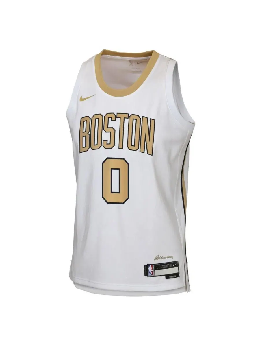 Детская майка Джейсона Тейтума белого цвета, Boston Celtics, сезон 2025/26, City Edition Swingman — изображение 2 из 3, белый