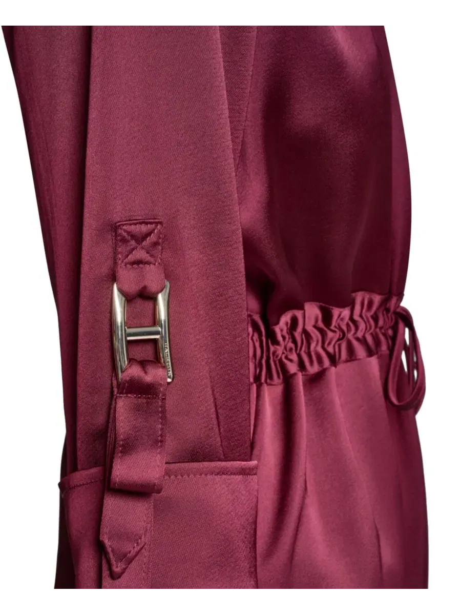 Платье-рубашка из сатина Halston, Garnet Glow — изображение 4 из 5