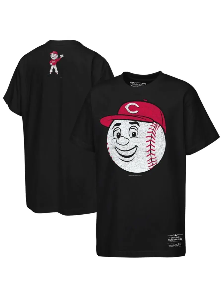 Футболка с принтом Big Face Mascot Mitchell & Ness — изображение 1 из 3, черный