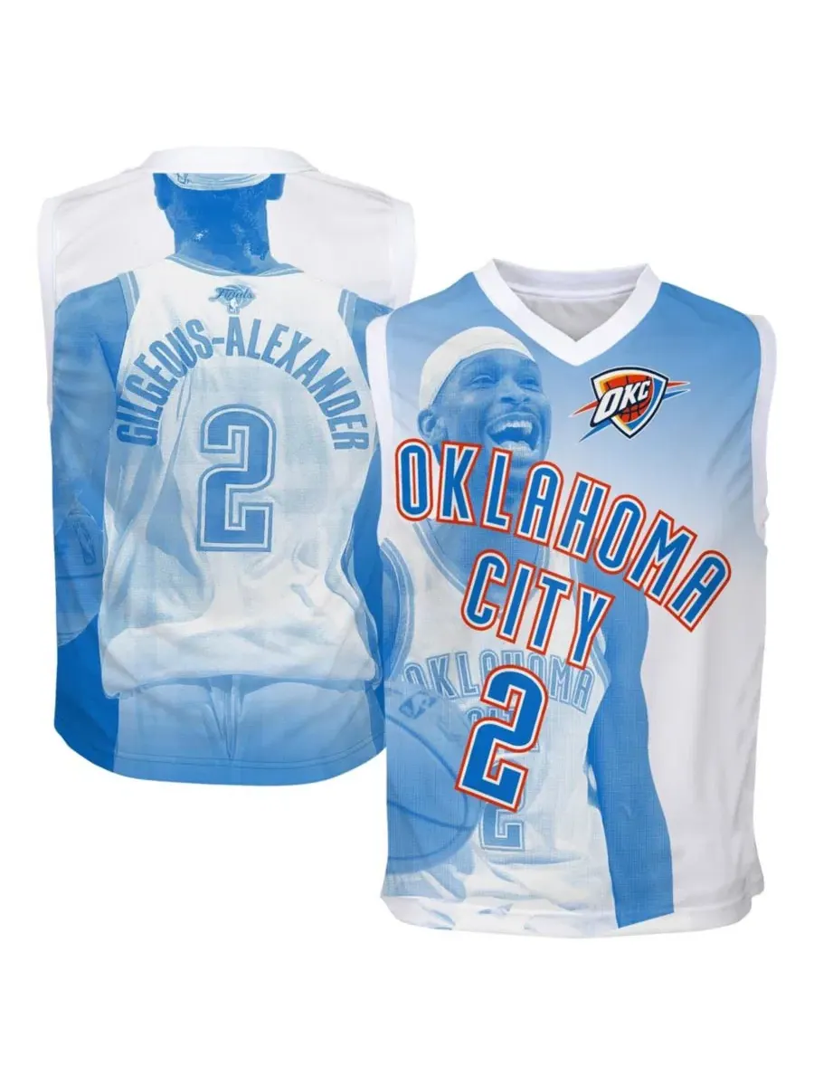 Майка без рукавов с принтом игрока Shai Gilgeous-Alexander Outerstuff — изображение 1 из 3, синий