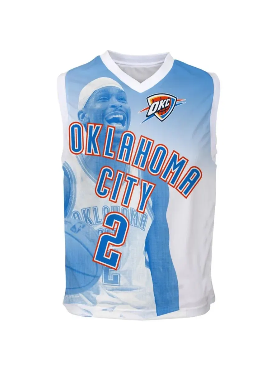 Майка без рукавов с принтом игрока Shai Gilgeous-Alexander Outerstuff — изображение 2 из 3, синий