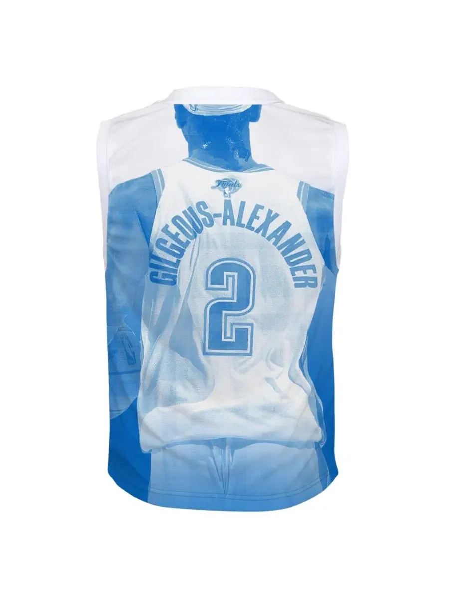 Майка без рукавов с принтом игрока Shai Gilgeous-Alexander Outerstuff — изображение 3 из 3, синий