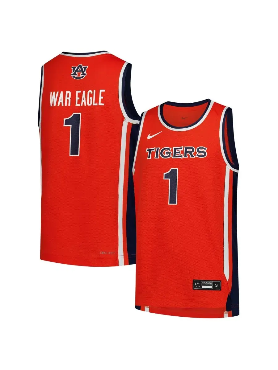 Баскетбольная футболка Nike Auburn Tigers Replica с длинным рукавом — изображение 1 из 3, оранжевый