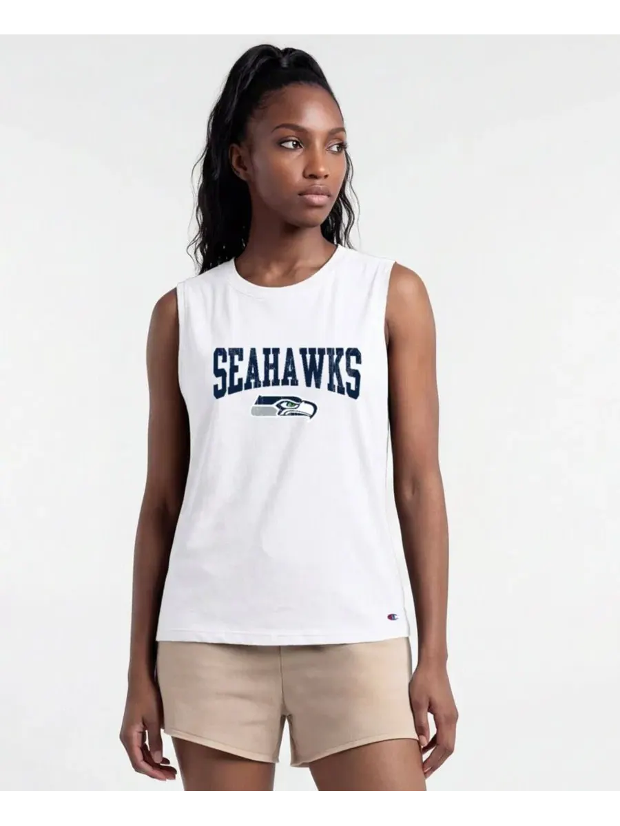 Женский топ-майка без рукавов с принтом Seattle Seahawks Champion