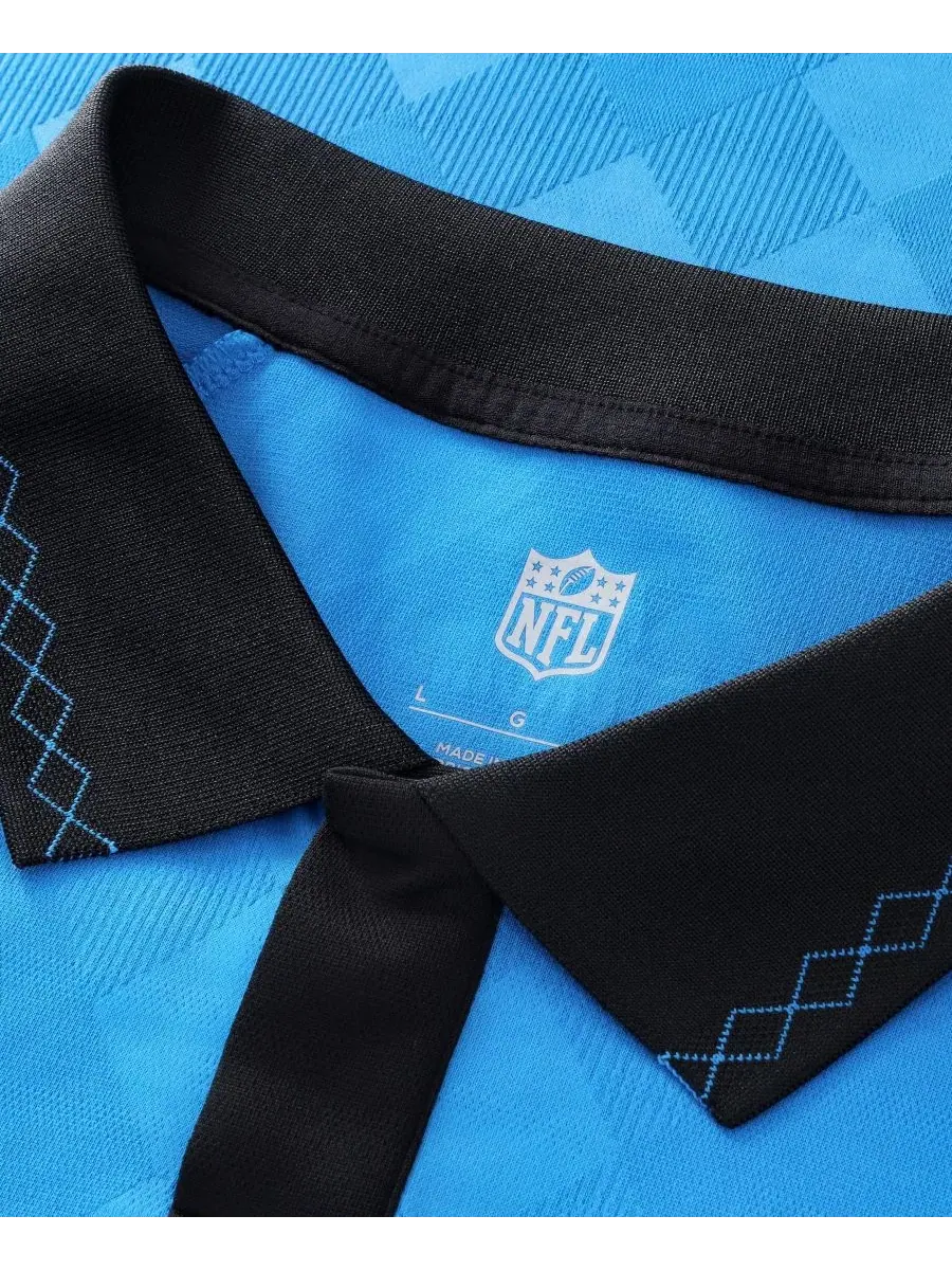 Футболка-поло с воротником Carolina Panthers Football x Football Fanatics — изображение 2 из 5, синий белый