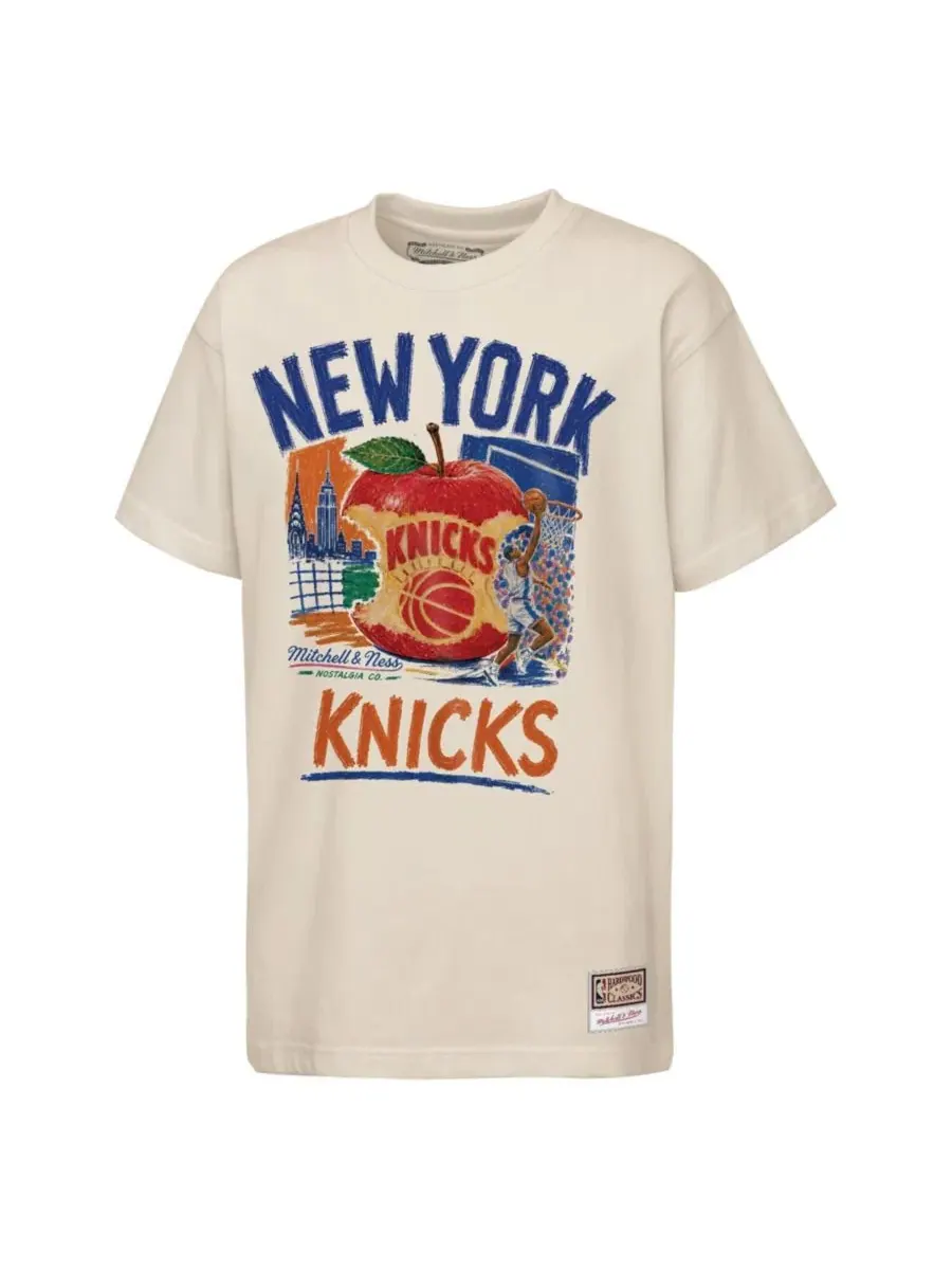 Футболка с принтом Big Apple Energy Mitchell & Ness — изображение 1 из 1, бежевый