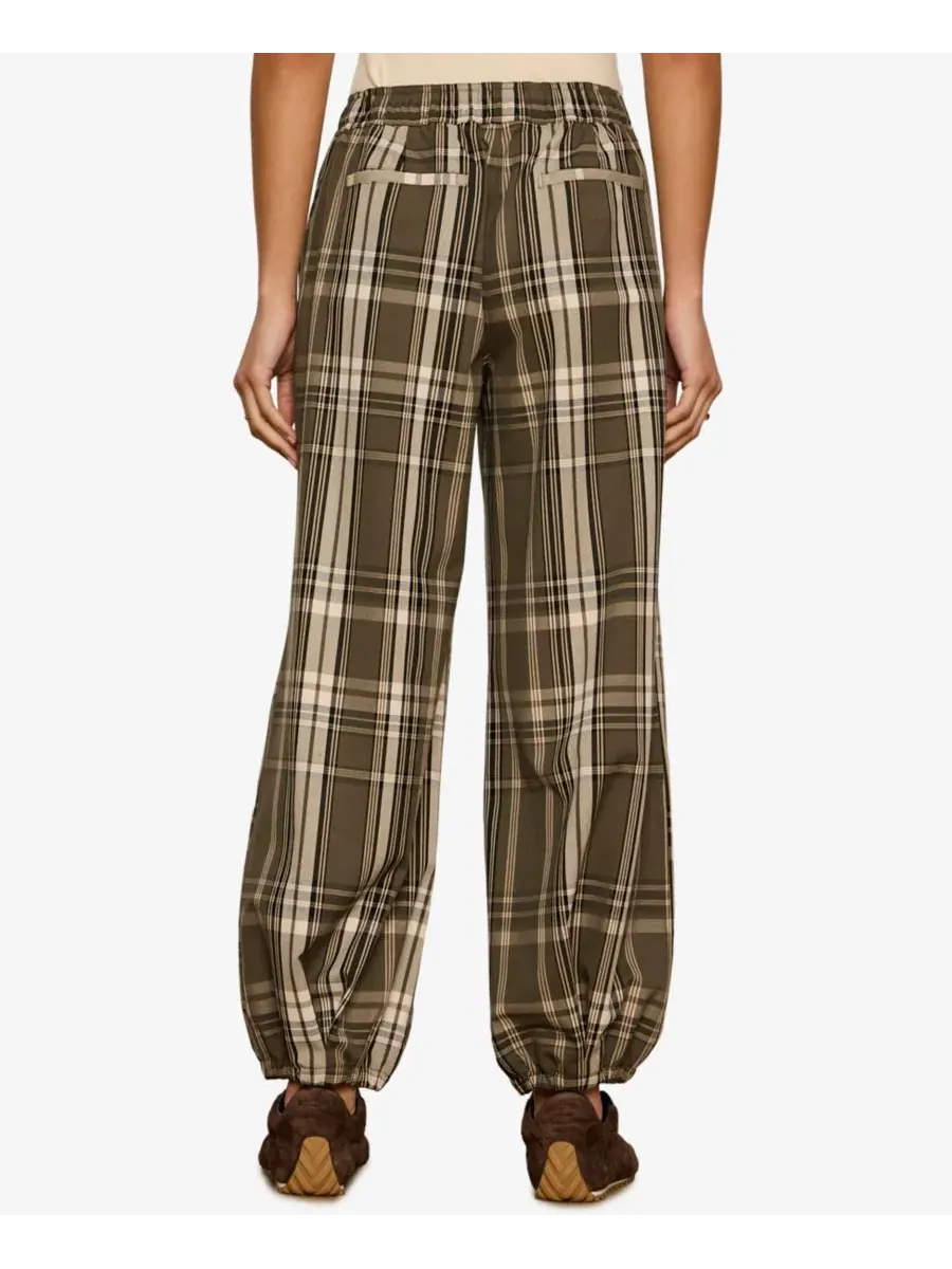 Брюки-балун с защипами сзади, модель Petite Micro Pull-On Balloon Sanctuary, Linden Plaid — изображение 5 из 7