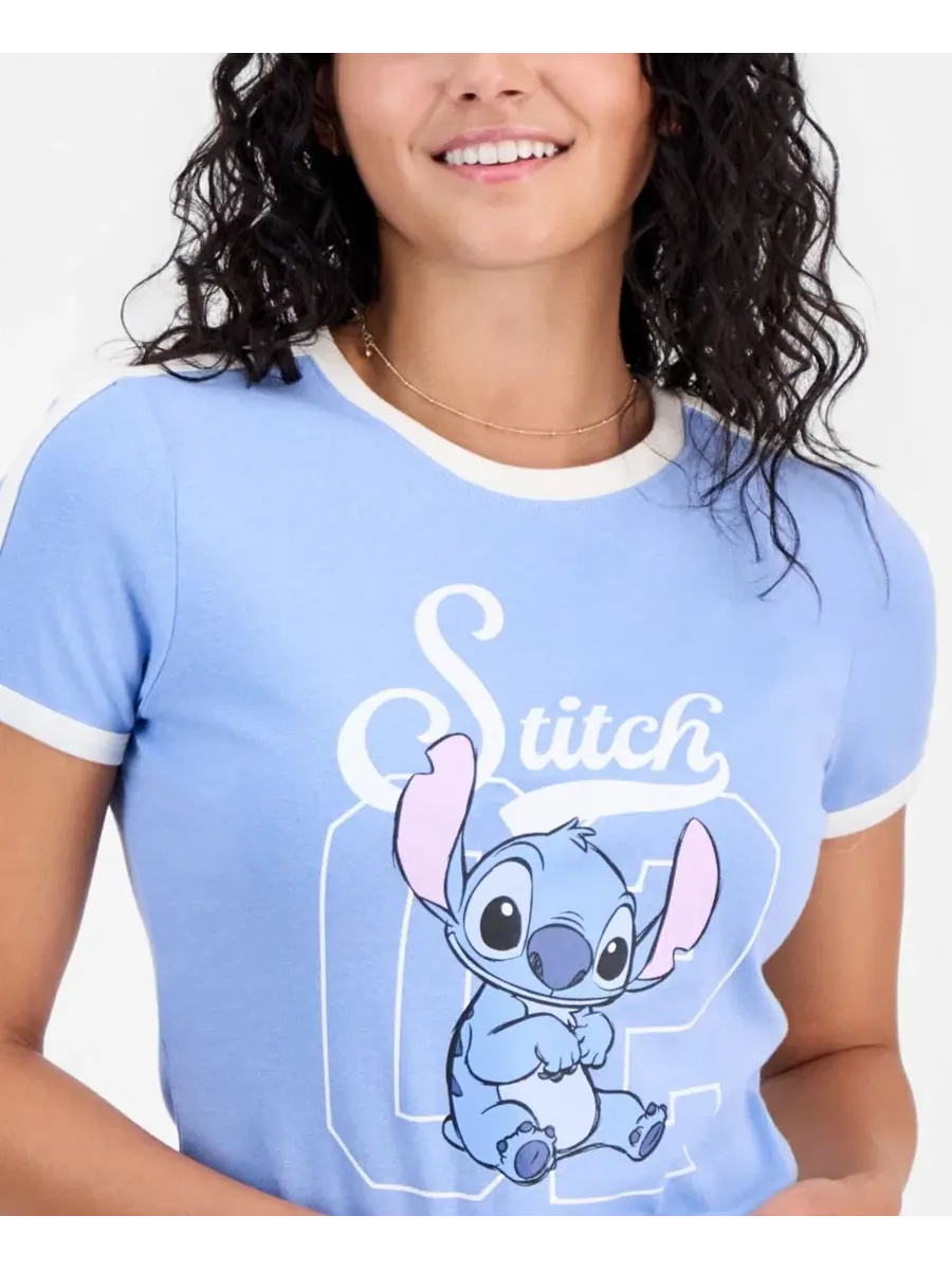 Футболка с коротким рукавом с принтом Stitch Sporty Disney, Lt/Pasblue — изображение 4 из 4