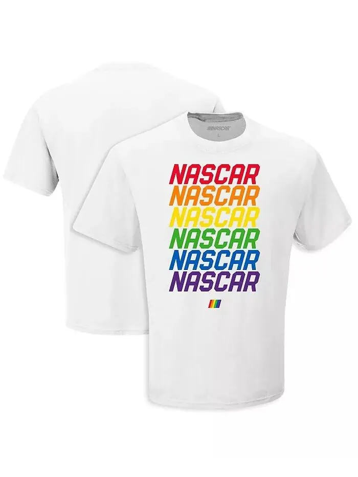 Мужская белая футболка с повтором NASCAR Checkered Flag Sports — изображение 1 из 1