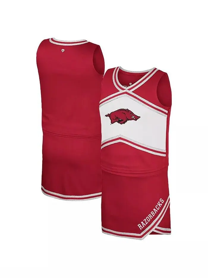 Комплект из топа и юбки для чирлидеров Big Girls Cardinal Arkansas Razorbacks Colosseum — изображение 1 из 3