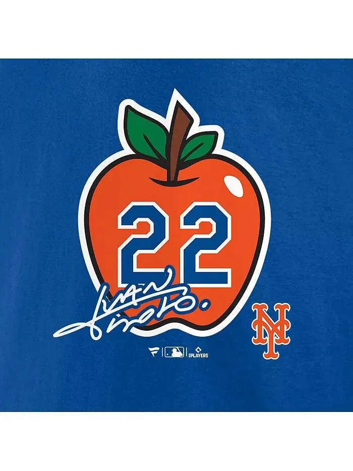 Мужская футболка с номером игрока Juan Soto Royal New York Mets Fanatics — изображение 2 из 4