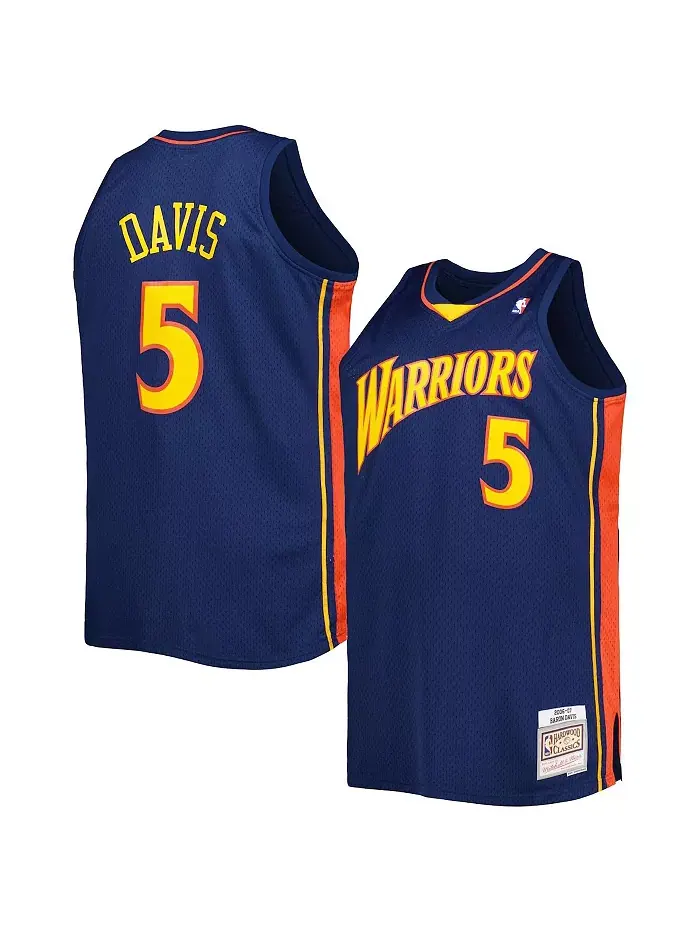 Мужская майка Baron Davis Navy Golden State Warriors Big and Tall Hardwood Classics 2006-07