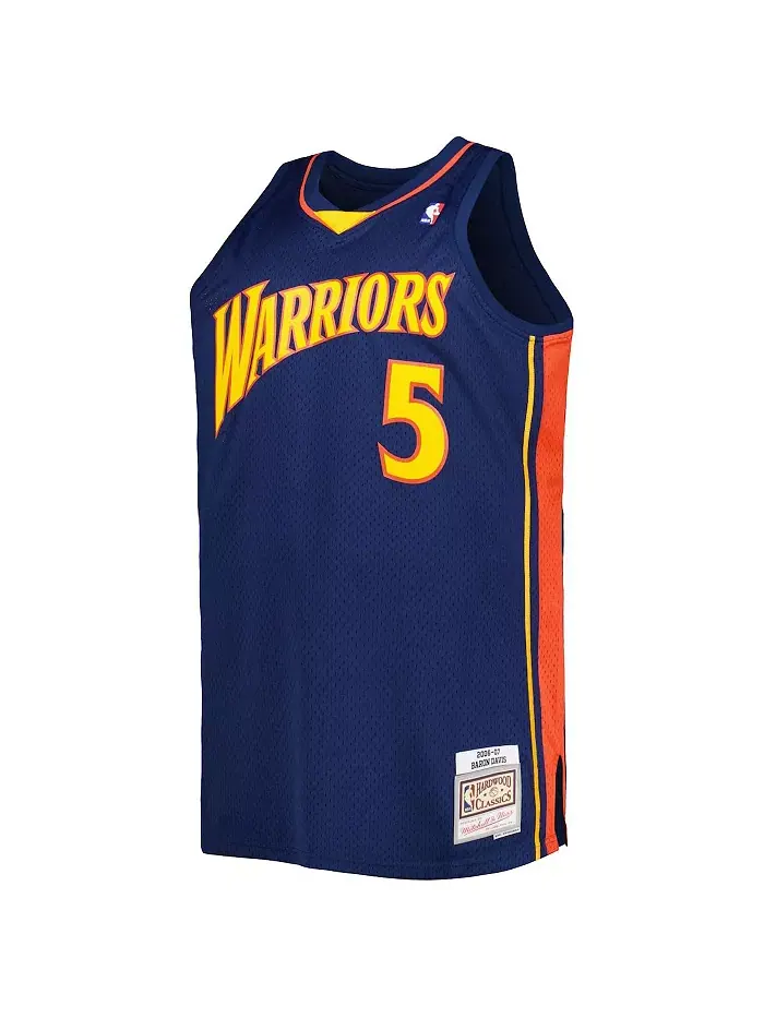 Мужская майка Baron Davis Navy Golden State Warriors Big and Tall Hardwood Classics 2006-07 — изображение 3 из 3